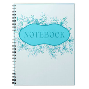 Couverture de Carnet Floral Bleu