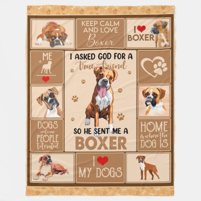 Couverture de chien de boîte personnalisée, (Devant)