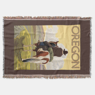 Couverture De cowboy affiche de Vintage voyage à cheval