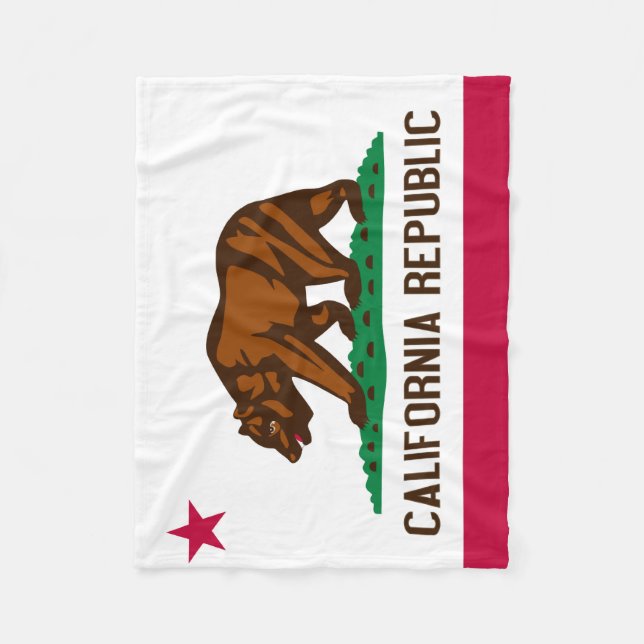 Couverture de drapeau d'ours de la Californie (Devant)
