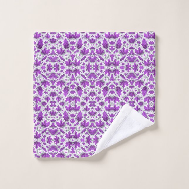 Couverture de feuilles d'érable violettes (Gant de toilette)