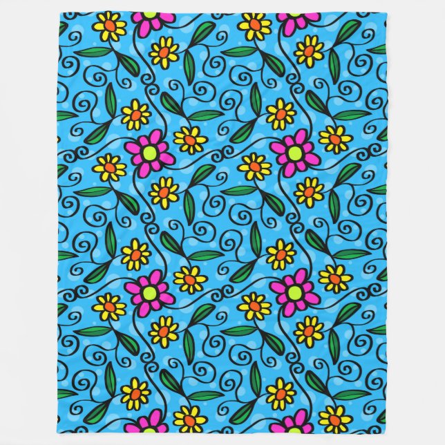 couverture de fleurs de doodle (Devant)