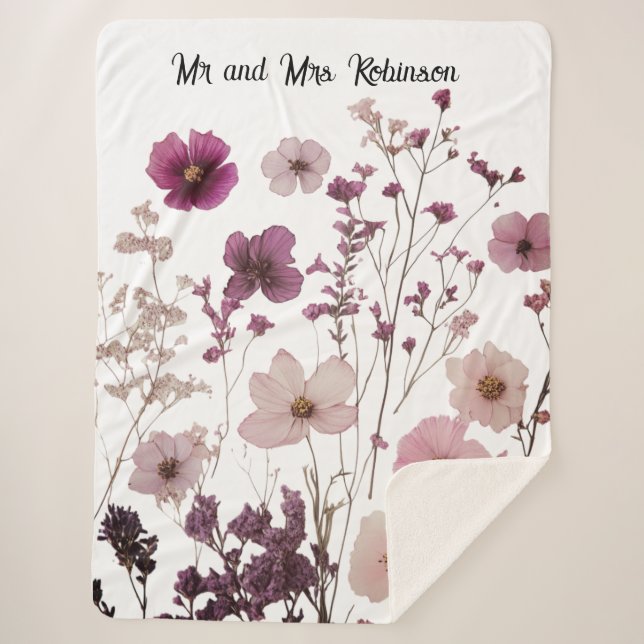 couverture de fleurs séchées sur mesure (Devant)