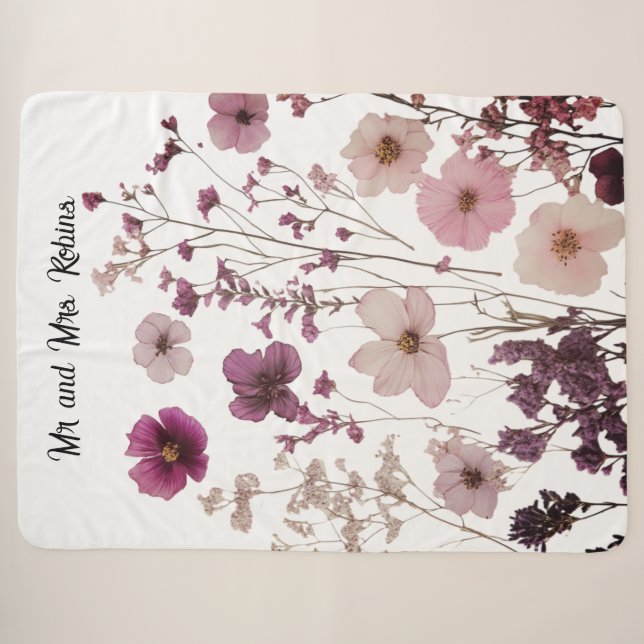 couverture de fleurs séchées sur mesure (Devant (Horizontal))