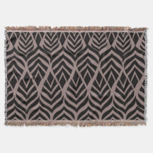 Couverture de jet abstraite Safari Marron