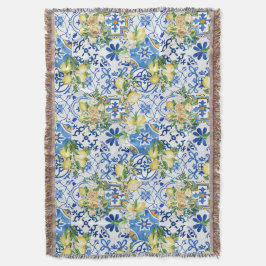 Couverture de jet Amalfi Coast Lemon Majolica Patt