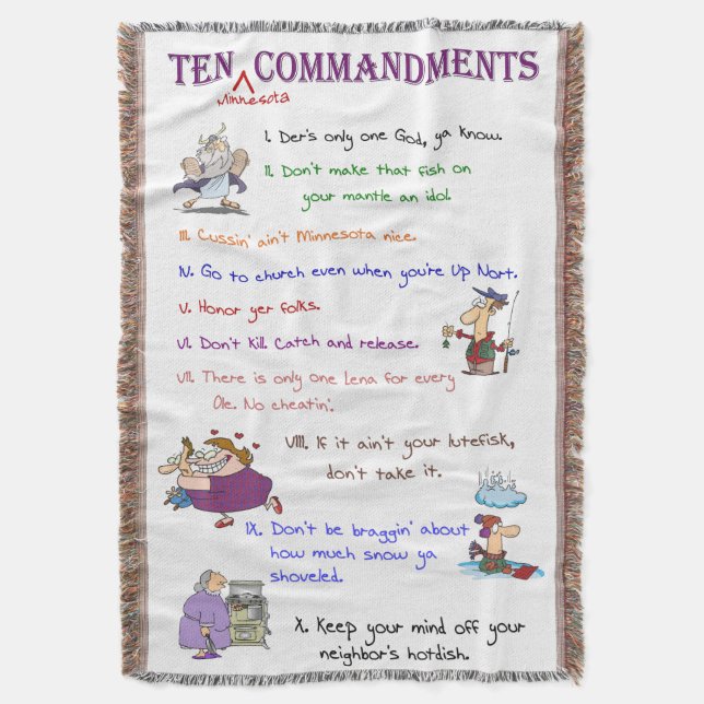 Couverture de jet de Dix commandements du (devant Vertical)