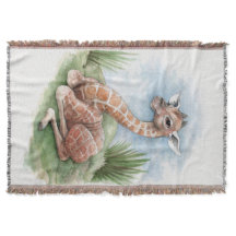 Couverture de jet de girafe de bébé