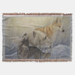 Couverture de jet de loups