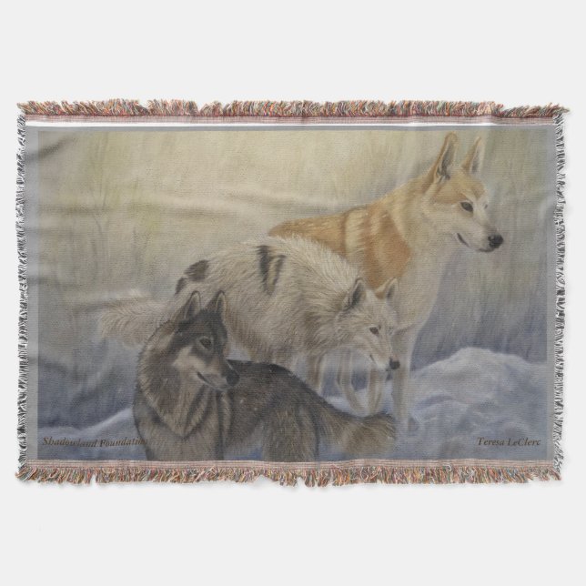 Couverture de jet de loups (Devant)