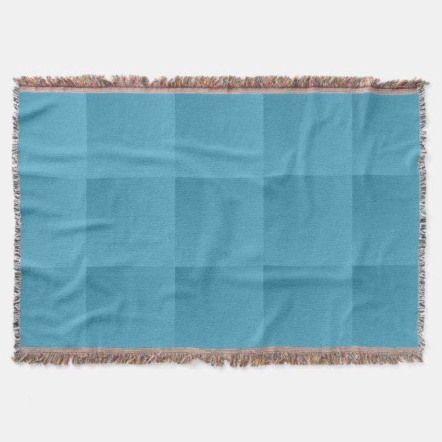 Couverture de jet de plaid de turquoise (Devant)