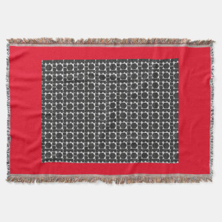 COUVERTURE DE JET DE ROUGE ET DE NOIR
