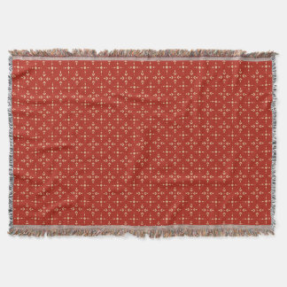 Couverture de jet géométrique rouge sans couture