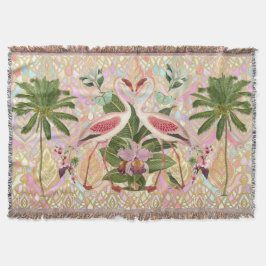 Couverture de jet tissée par conception vintage