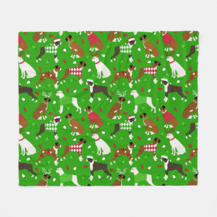 Couverture de la flotte de chien de boîte de Noël