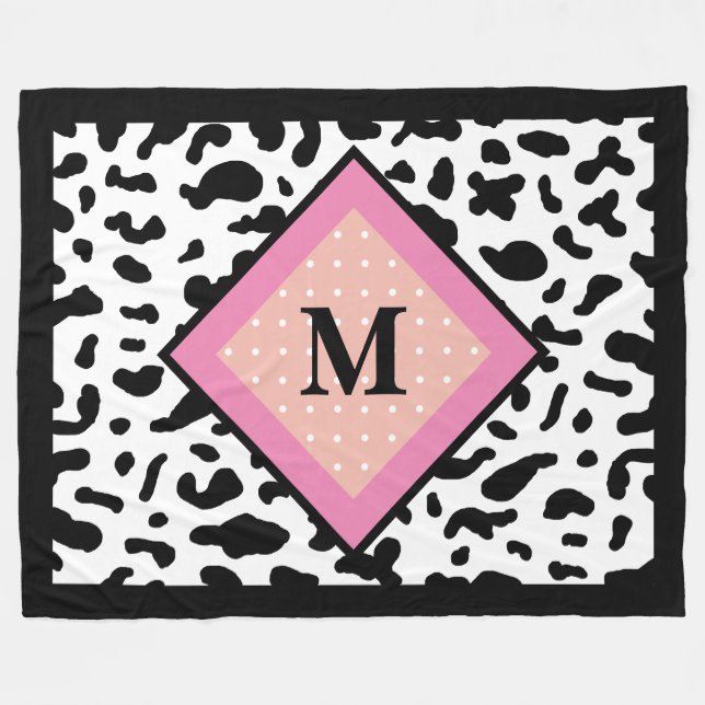 Couverture de la flotte de Motif Monogramme (Devant (Horizontal))