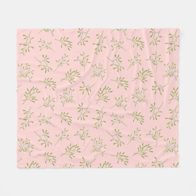 Couverture de la flotte d'hiver rose Mistletoe (Devant (Horizontal))
