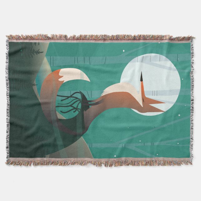 Couverture de la Pleine lune Foxy Throw (Devant)