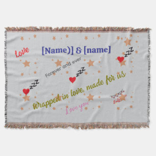 Couverture de lancer romantique personnalisée - En