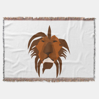 Couverture de lancer visage de lion
