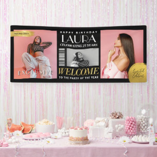 Couverture de magazine personnalisée Bannière d'an