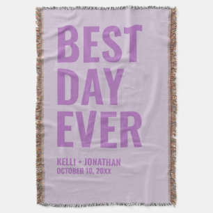 Couverture de mariage personnalisée Meilleur jour