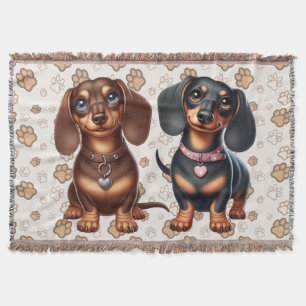 Couverture De mignons amis dachshund