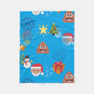 couverture de noël emoji poop