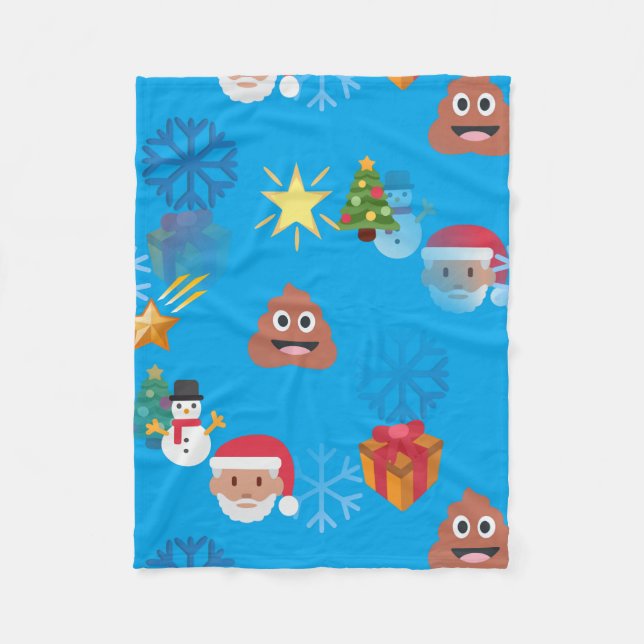 couverture de noël emoji poop (Devant)