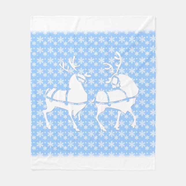 Couverture de Noël Flamme de neige Blanche (Devant)