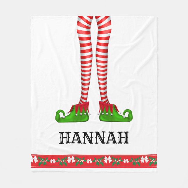 Couverture de Noël personnalisée de l'enfant Elf L (Devant)