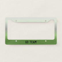 Couverture de plaque de licence personnalisée vert