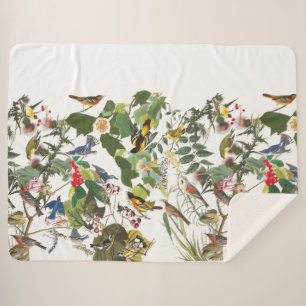 Couverture de Sherpa de faune de collage d'oiseau
