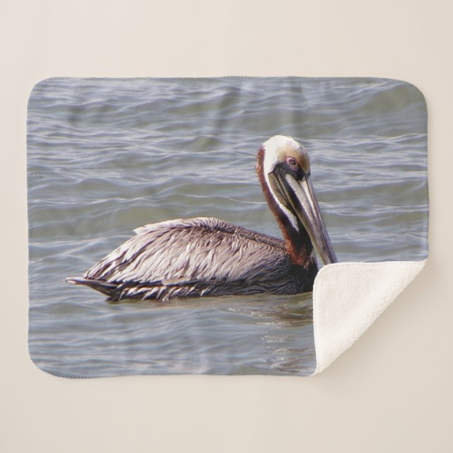 couverture de sherpa pélican Brown (Devant (Horizontal))