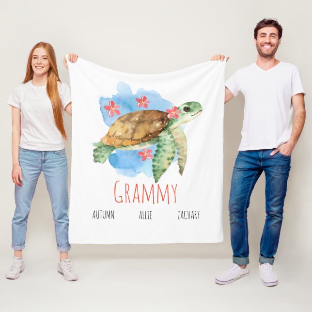 Couverture de tortue Grammy personnalisée de petit (En situation)