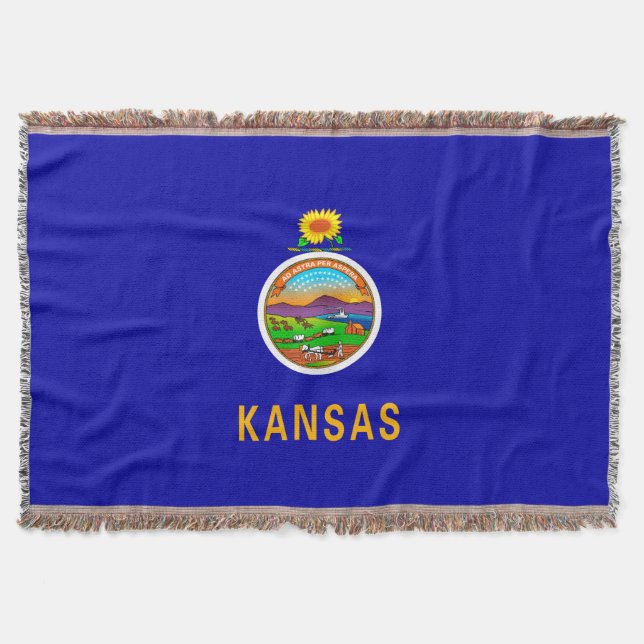 Couverture Décor Design du drapeau de l'État du Kansas (Devant)
