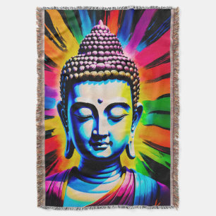 Couverture Décor Néon Bouddha