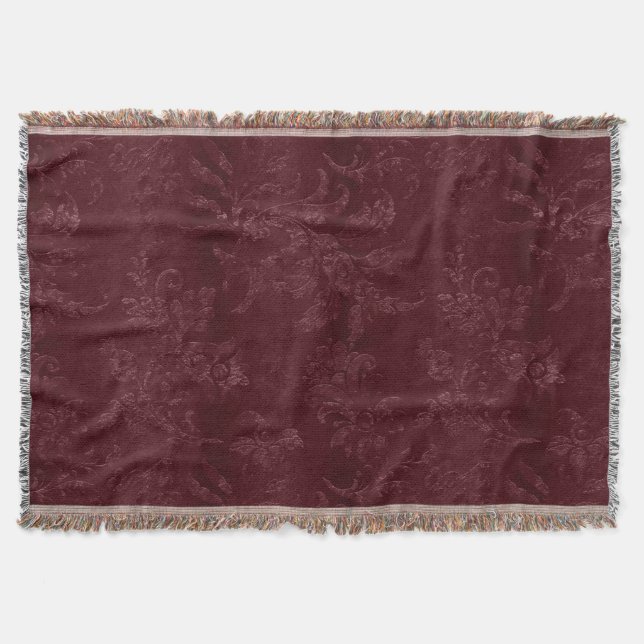 Couverture Deep Red Burgundy Floral Christmas (Devant)