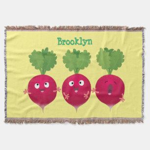 Couverture Des radis mignons chantant des légumes de dessin a