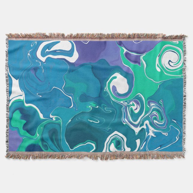 Couverture Design cosy en marbre à blanc. (Devant)