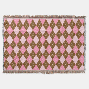 Couverture Designer Throw Blanche par Serenity - Brown et ros