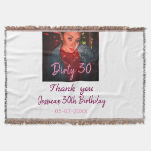 Couverture Dirty 30 Anniversaire ajouter nom rose ajouter dat
