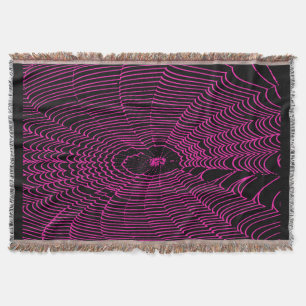 Couverture Doodle Artistique Halloween Spider Cobweb En Rose