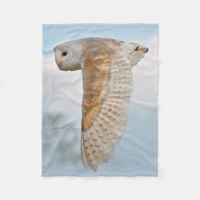 Couverture d'ouatine de hibou de grange en vol (Devant)