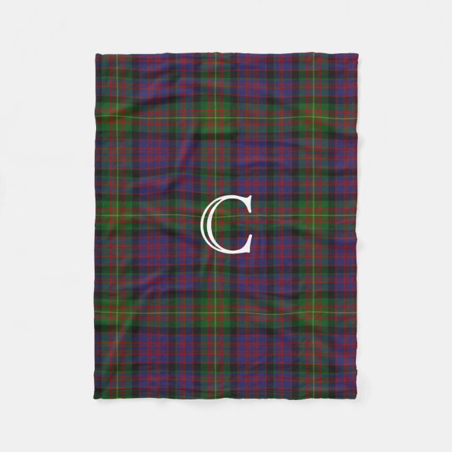 Couverture d'ouatine de monogramme de plaid de (Devant)