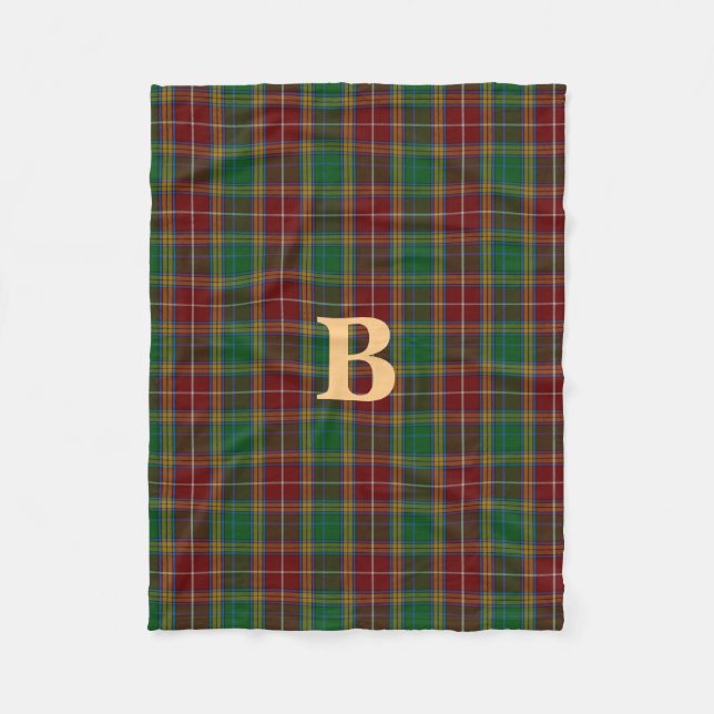 Couverture d'ouatine de plaid de tartan de clan de (Devant)