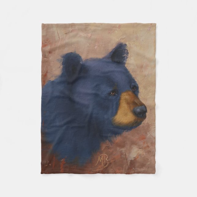 Couverture d'ouatine de portrait d'ours noir (Devant)