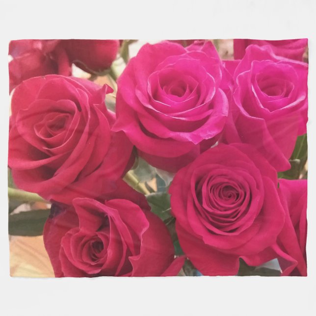 Couverture d'ouatine de roses rouges (Devant (Horizontal))