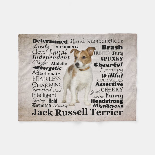 Couverture d'ouatine de traits de Jack Russell (Devant (Horizontal))