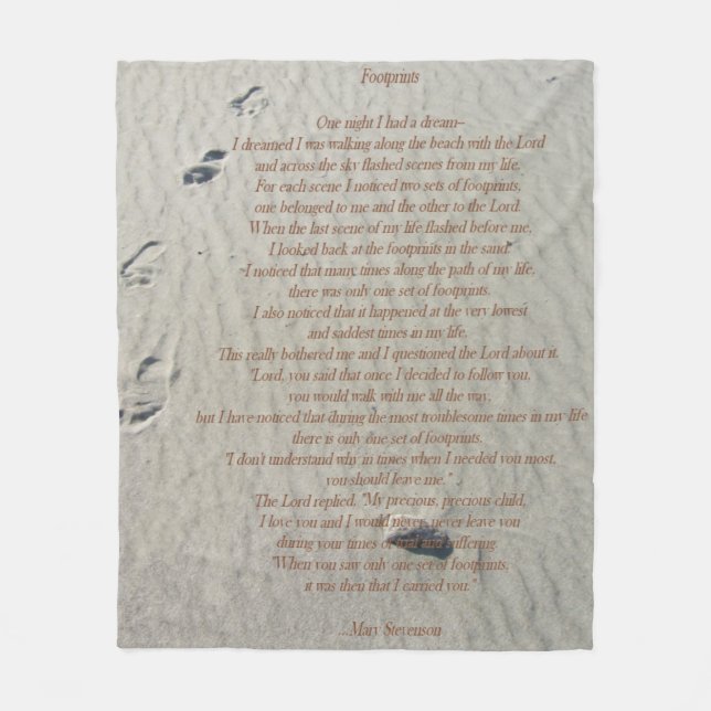 Couverture d'ouatine d'empreintes de pas (Devant)